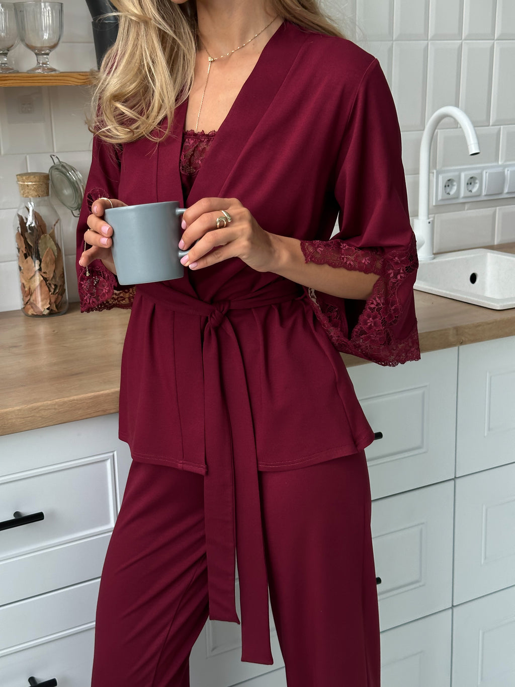 Pajama Set  TP-M-8 Bordeaux