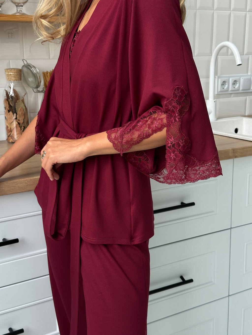 Pajama Set  TP-M-8 Bordeaux