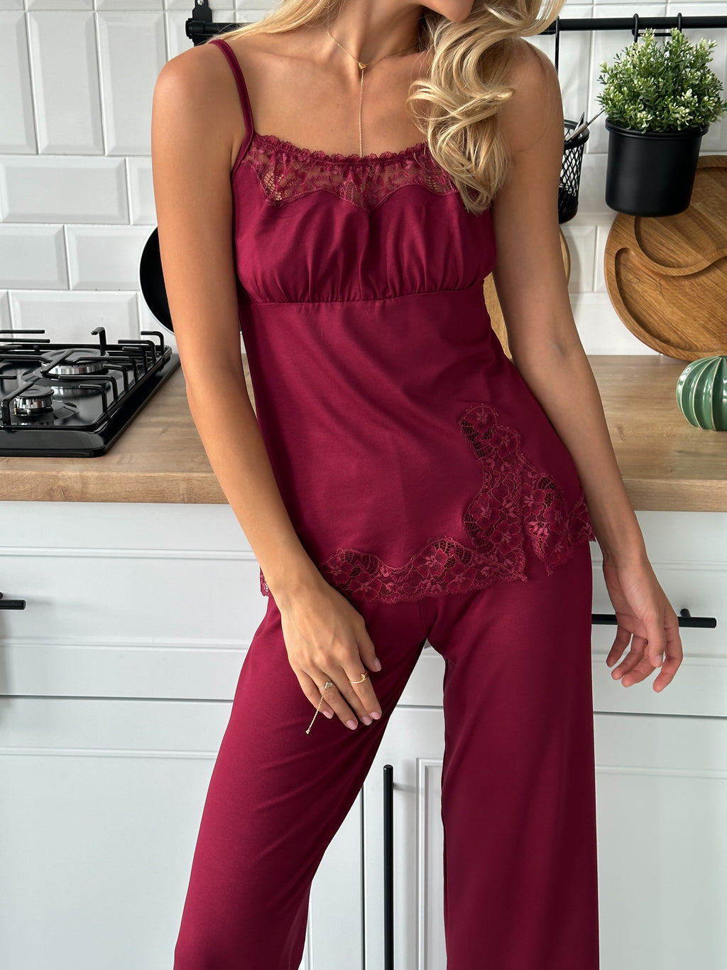 Pajama Set  TP-M-8 Bordeaux