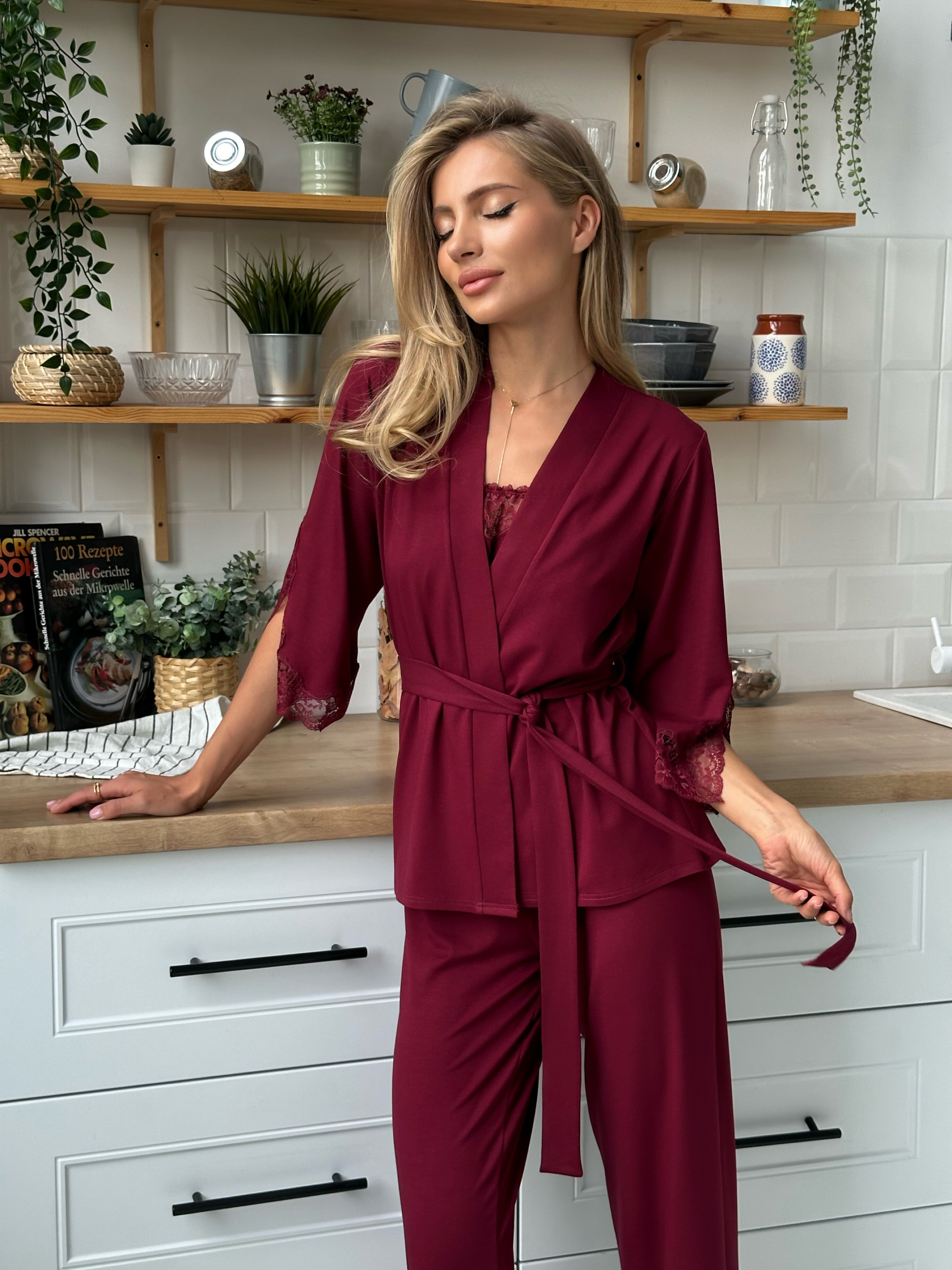 Pajama Set  TP-M-8 Bordeaux