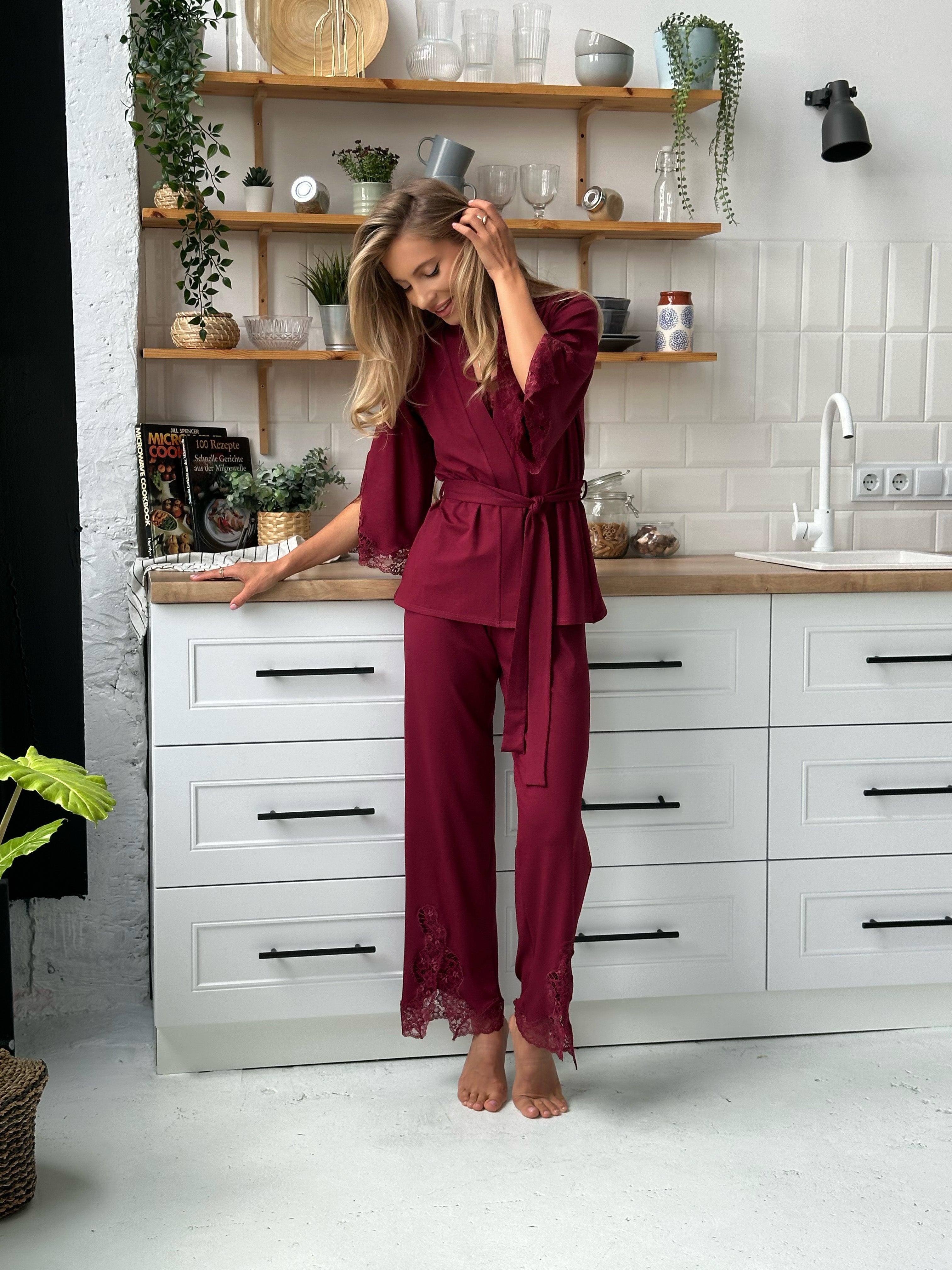 Pajama Set  TP-M-8 Bordeaux