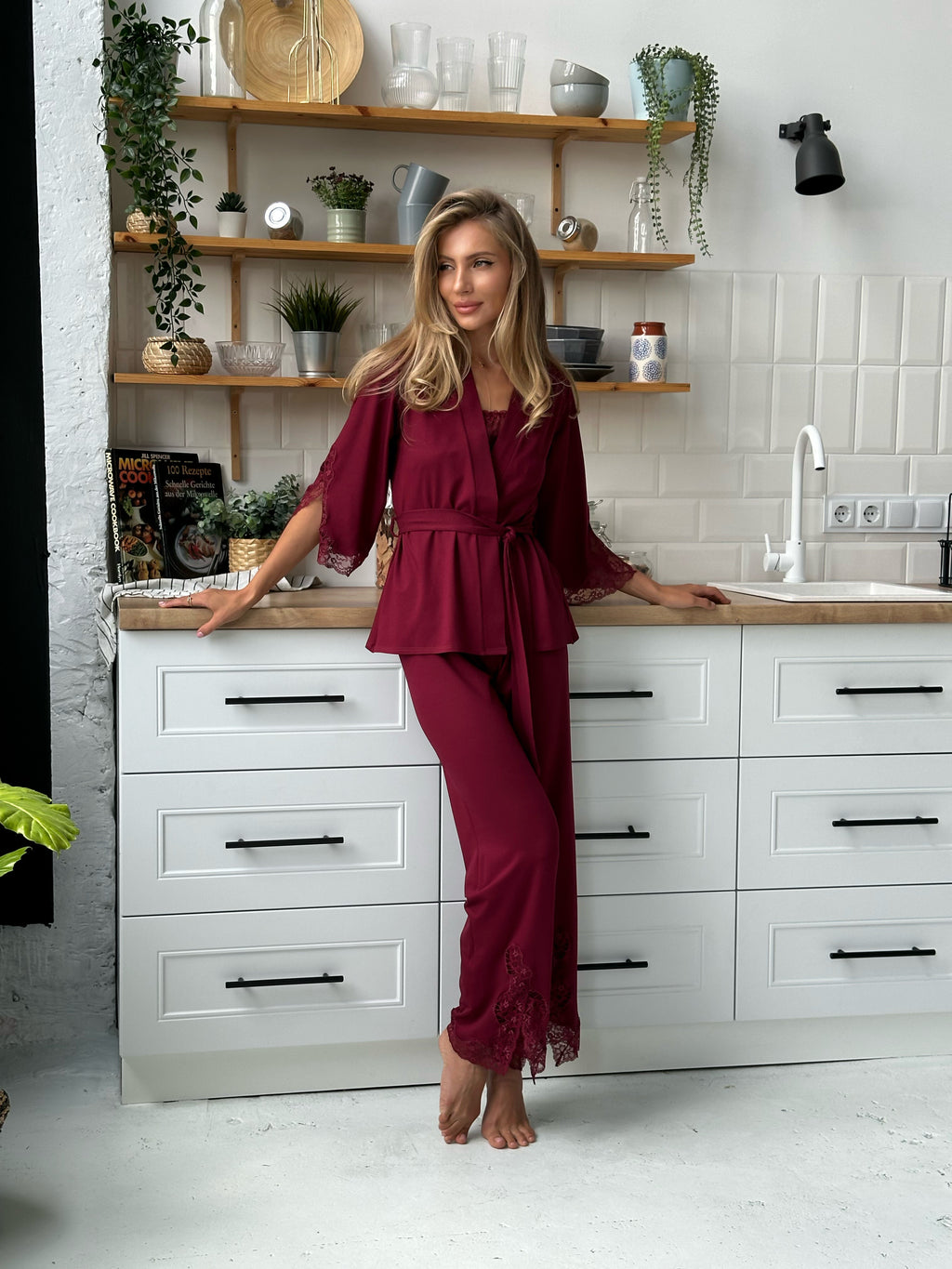 Pajama Set  TP-M-8 Bordeaux