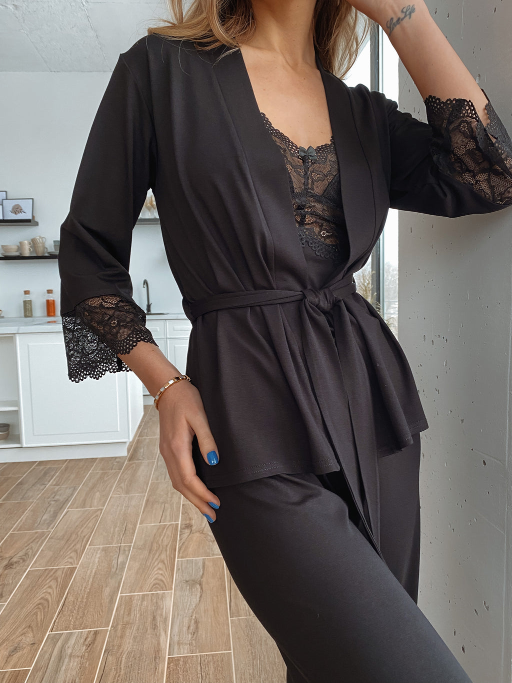 Pajama Set TP-M-4 Black