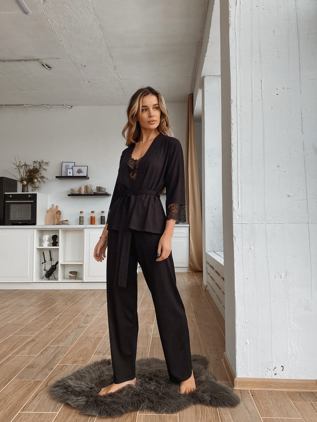 Pajama Set TP-M-4 Black