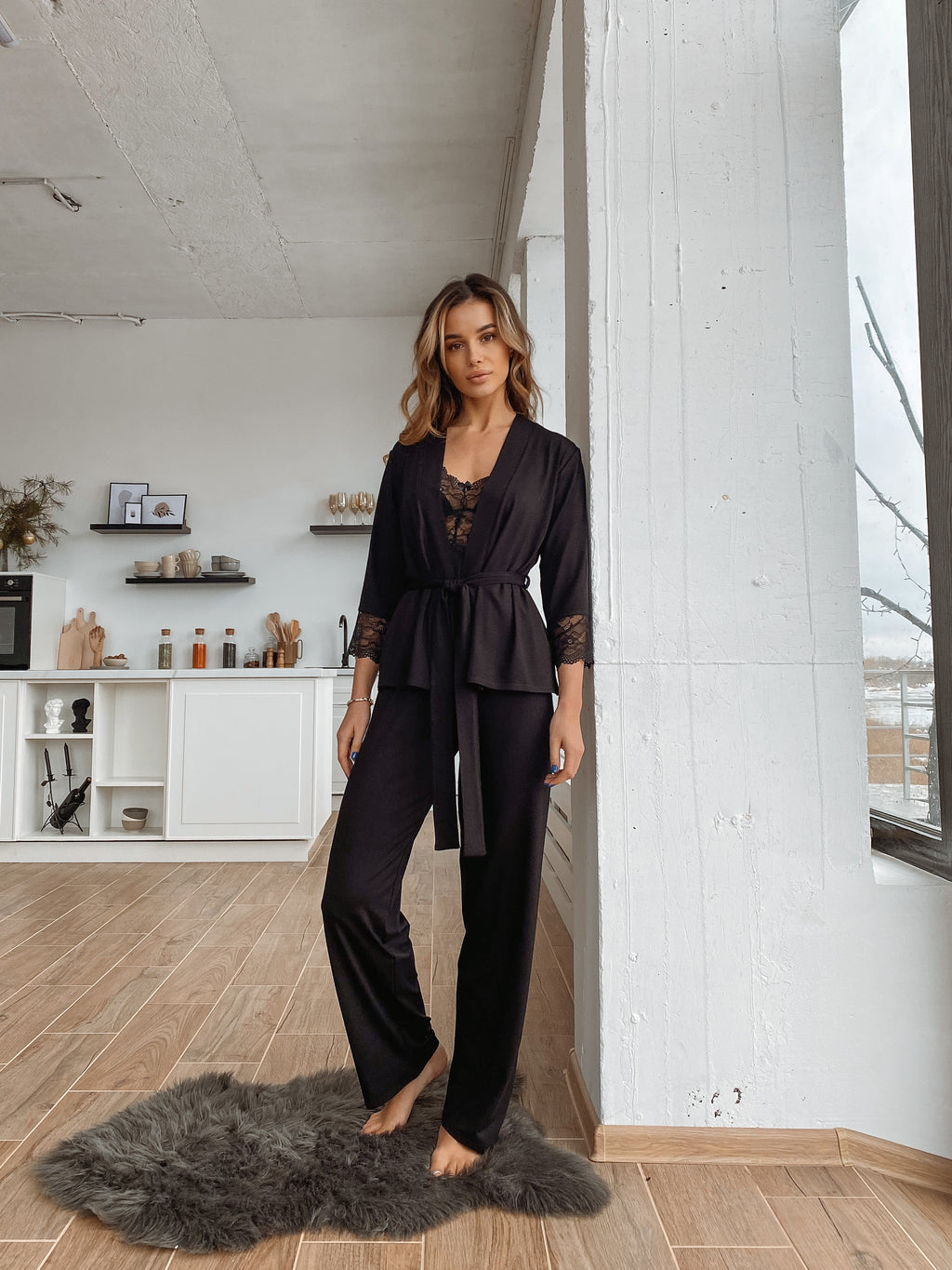Pajama Set TP-M-4 Black