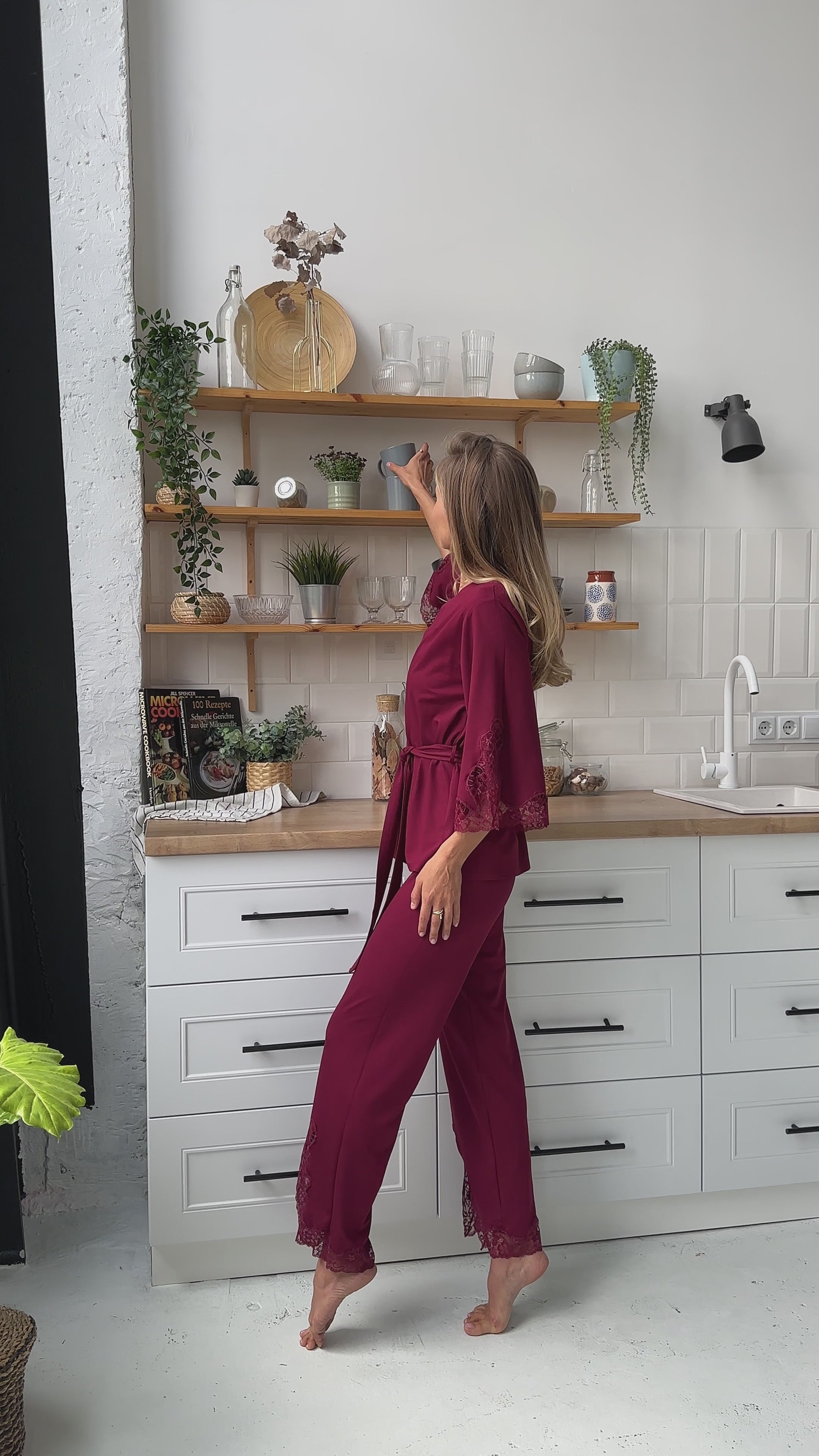 Pajama Set  TP-M-8 Bordeaux