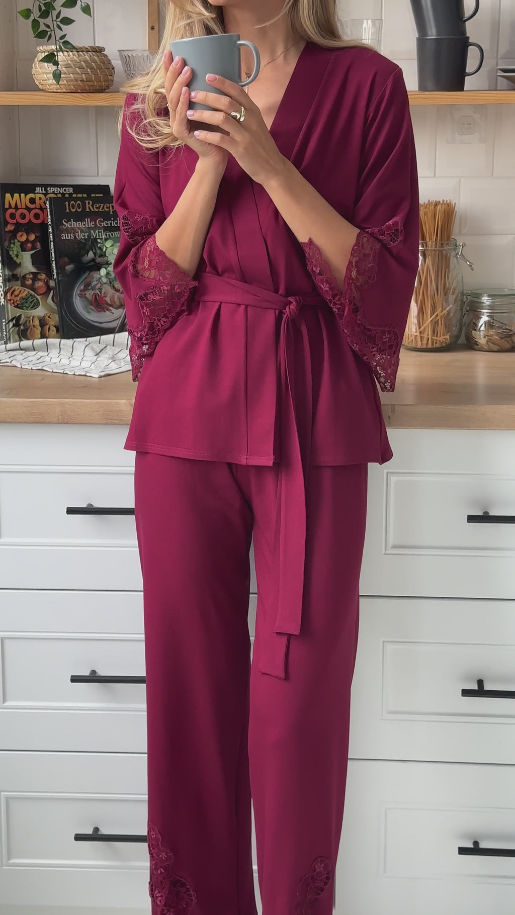 Pajama Set  TP-M-8 Bordeaux